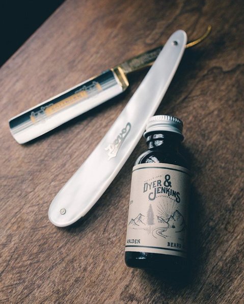 Get a close shave with @DyerAndJenkins Walden Beard Oil & the #DovoSolingen Straight Razor available now.