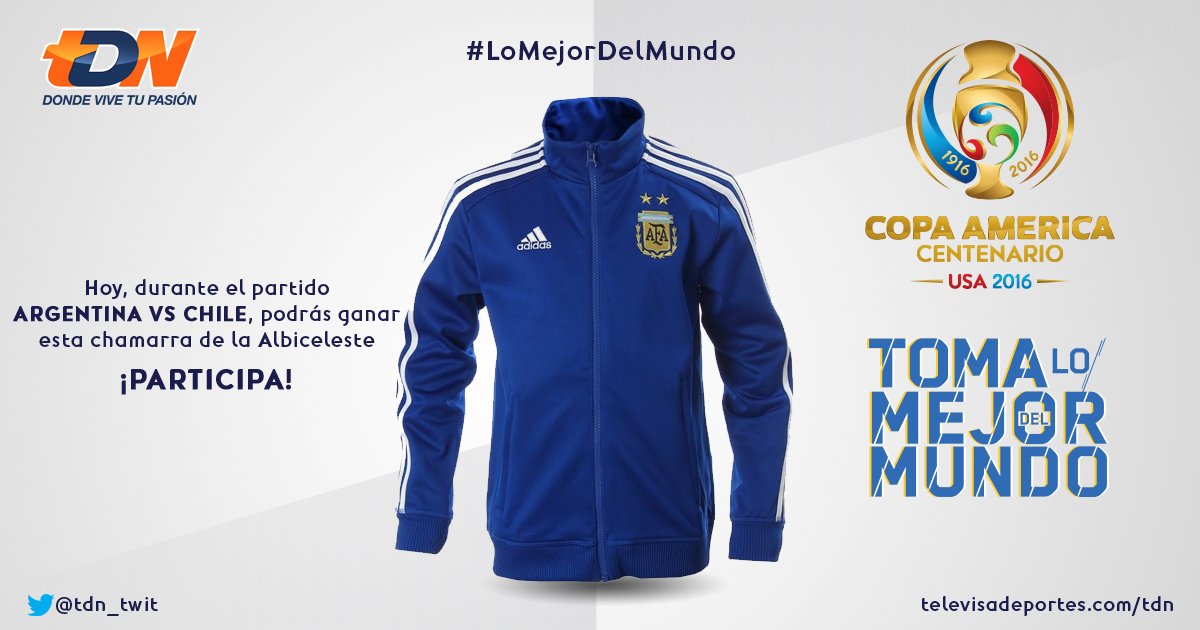 Durante el partido <a href="/Argentina/">🇦🇷 Selección Argentina ⭐⭐⭐</a> vs <a href="/LaRoja/">Selección Chilena</a> regalaremos una chamarra oficial de la Albiceleste. Para participar da RT.