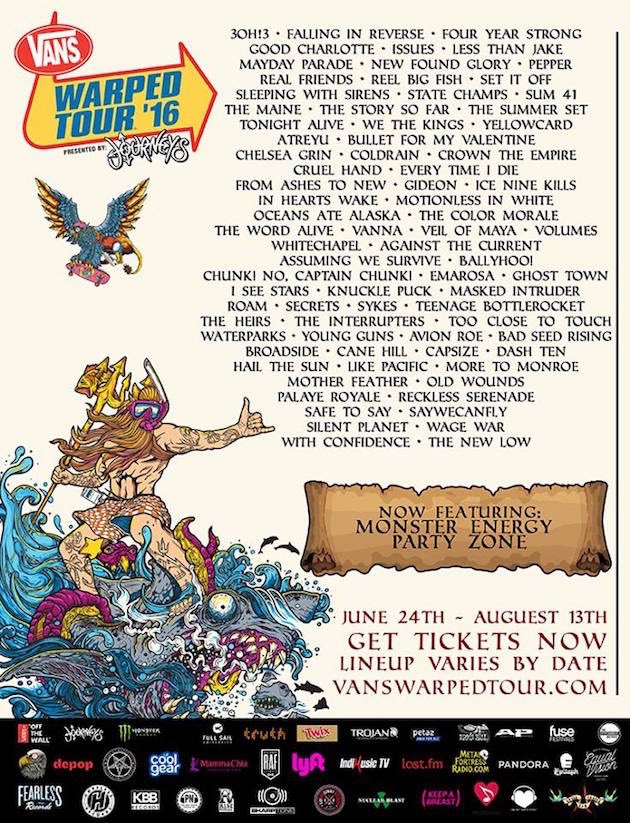 Just a few weeks away from the start of the 2016 <a href="/VansWarpedTour/">Vans Warped Tour</a>. Hope to see everyone on July 21st in Cincinnati!!!