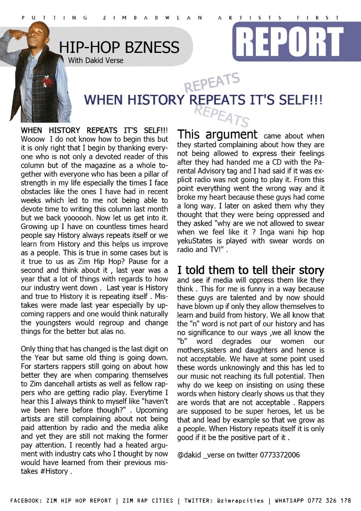 Check out ZIM RAP CITIES MAGAZINE (June edition) pages!