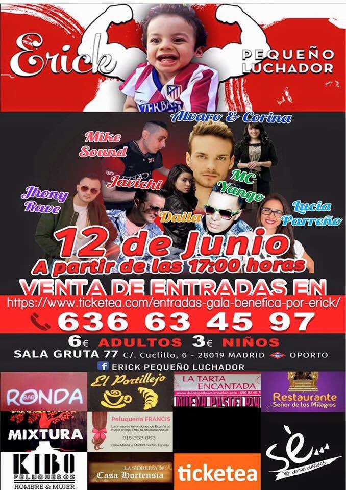 SergioOrtiz6's tweet photo. Domingo 12 de Junio...
¡Tenemos una cita con @EriickLuchador 🏧💪!
Gala Benéfica para ayudar a un pequeño luchador! https://t.co/uvQgmyux3l