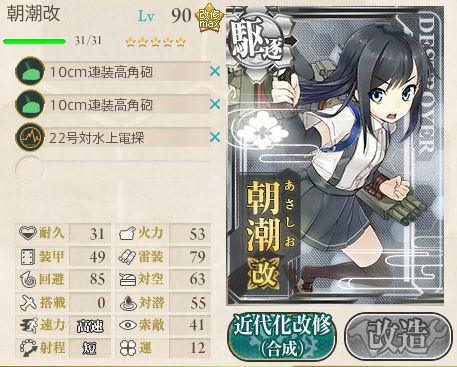 艦これ 次に実装される朝潮型駆逐艦の改二について 涙目筑前速報