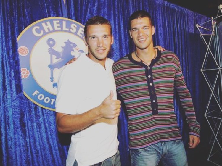 RealityChelsea's tweet photo. Shevchenko and Ballack. https://t.co/EbLX01Llhs
