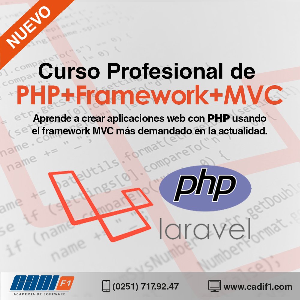 CADIF1's tweet image. Aprende a crear apps usando PHP y el patrón MVC. bit.ly/LaravelN1 #CursoLaravel #CCSotavento #Barquisimeto