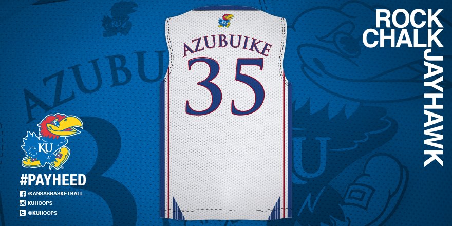 Udoka Azubuike will be the first Jayhawk to wear #35 since Jerod Haase in 1997 #kubball