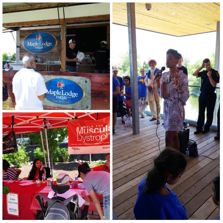 2/4 People registering for the Peel walk and our awesome MC, @MsJamPccs. <a href="/MD_Canada/">Muscular Dystrophy Canada</a>