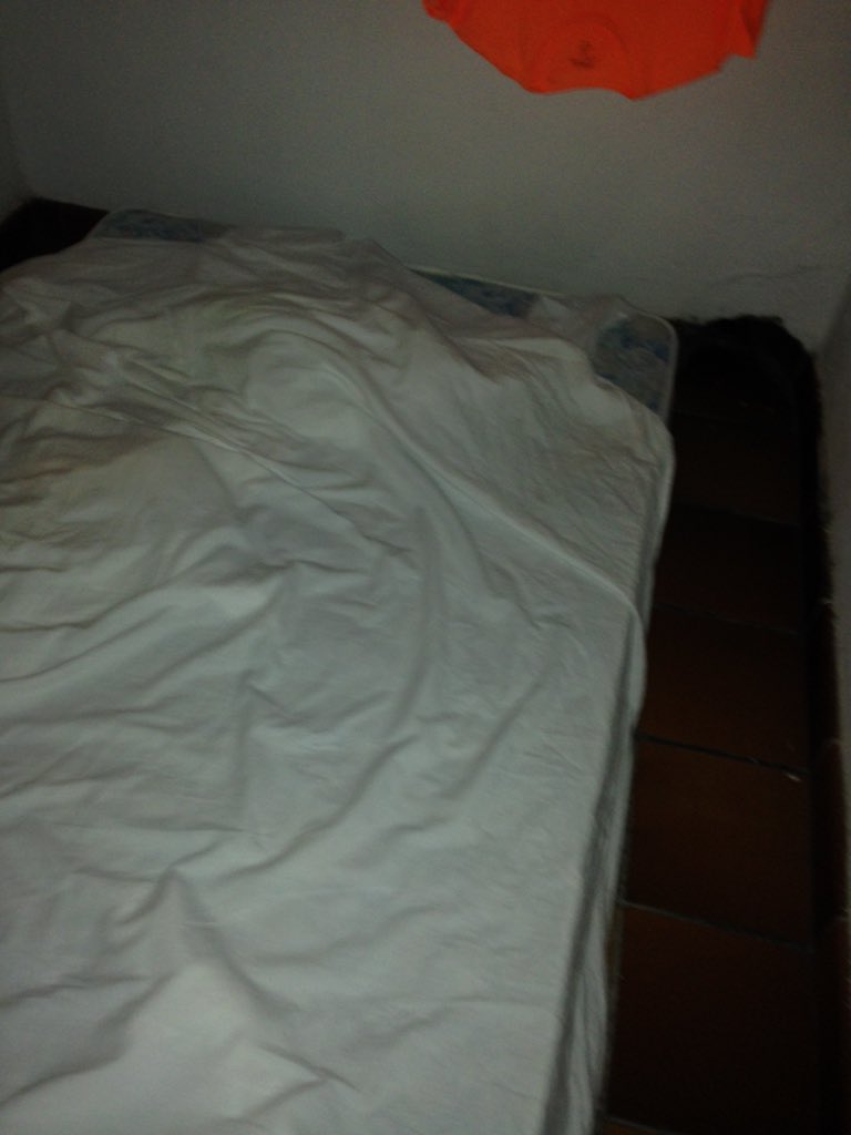 AshleyhHunter's tweet photo. Only me would sleep on a balcony in Tenerife 🙈🙈 mattress the lot !!! Total right off!!!! https://t.co/S467gwgG7F