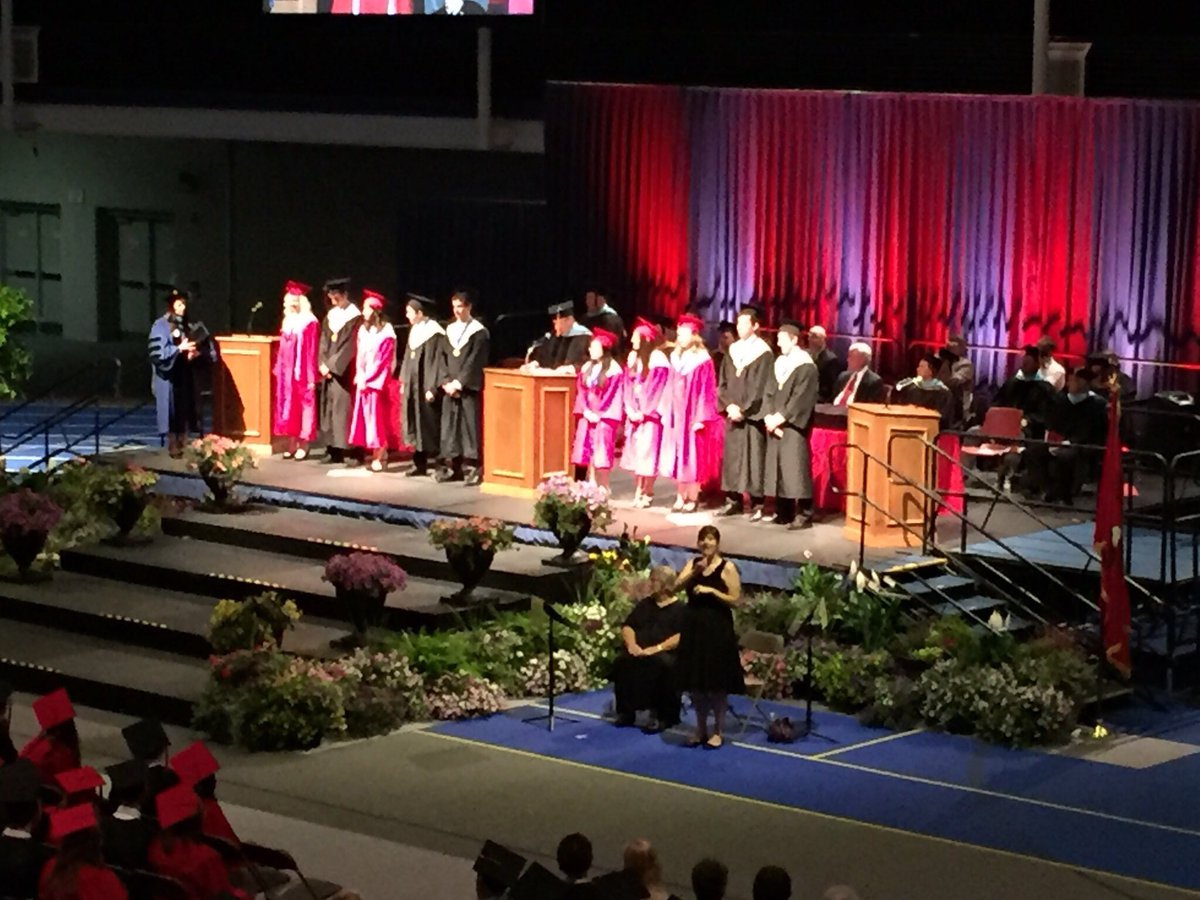 Top 10 academic performers recognized w/ Valedictorian Olivia Peduzzi &amp; Salutatorian Hope Abrom #HSDGraduation2016