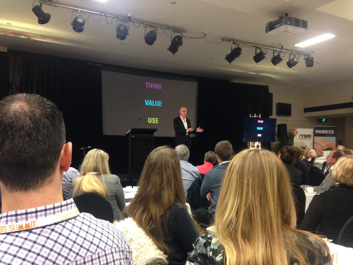 CW_BizSummit's tweet photo. Keys to #innovation - Think. Value. Use. @Jamesologhlin https://t.co/QQap9jLDSt