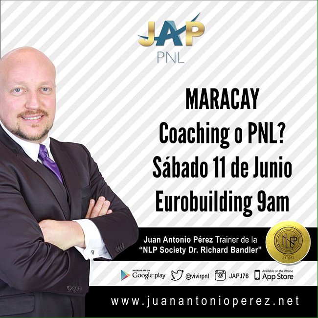 CursosExpodato's tweet photo. Ya reservó? ¿COACHING O #PNL con Juan Antonio Pérez @Corpdali * 11 de junio * #Maracay @vivirPNL https://t.co/EB3AE8H4iQ
