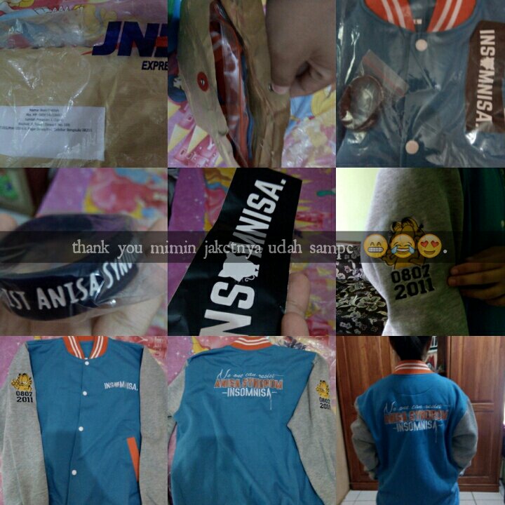 Renifadilah1's tweet photo. Yeay pagi2 udh dapet paket. #jaketinsomnisa ny udh sampe,bagus banget 😂😍 @insomNISA_Indo @the_insomNISA  @VanzDenim https://t.co/eaFmVxF7Bt