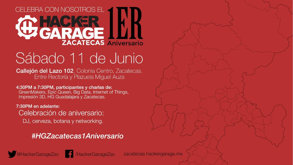 #HG1Aniversario este sábado 11 Junio a partir de las 4:30. Registro y programa en  …zacatecas-1er-aniversario.boletia.com