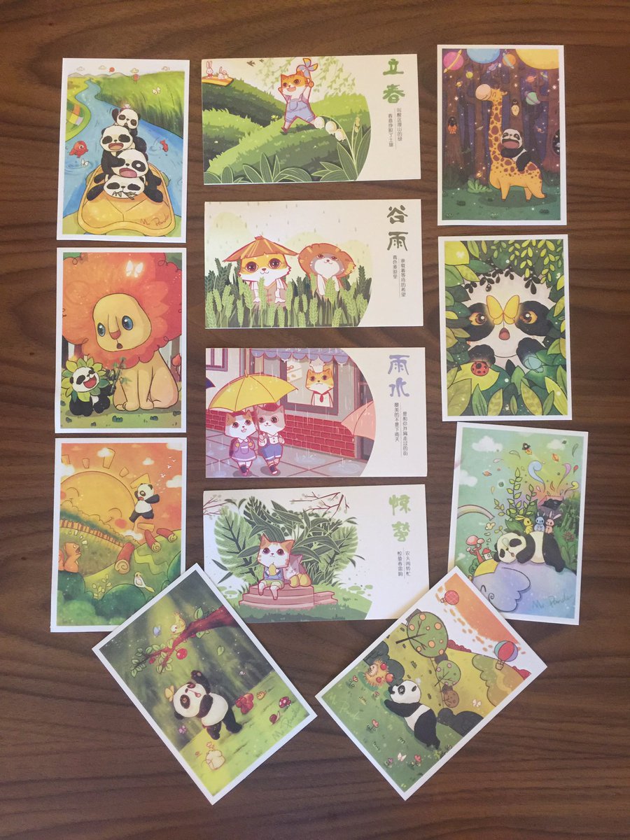 Gue punya postcard dari Chengdu, nih. Panda and cute cats. Gemash! Yang mau gue kirimin, RT!