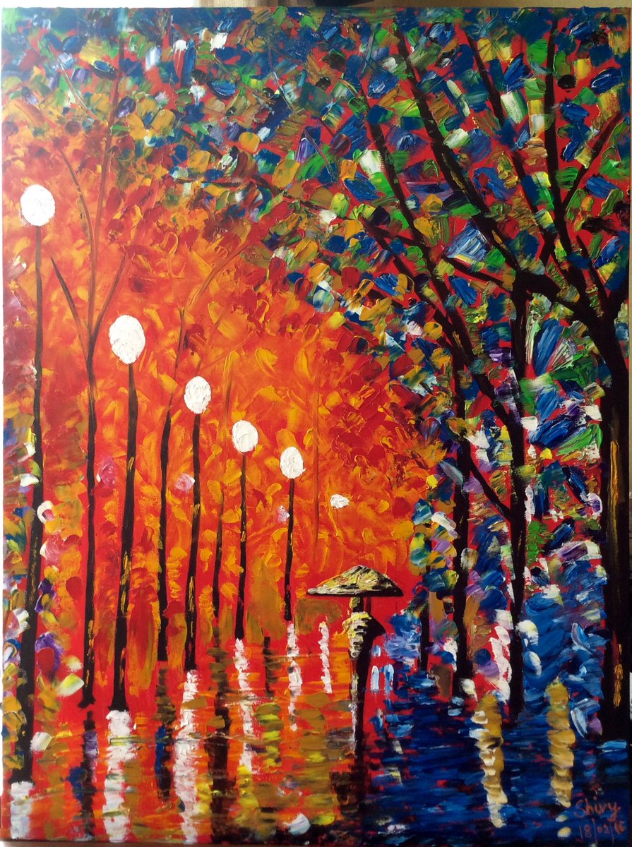 ShiviB's tweet photo. Joy of doing what makes me happy...#oiloncanvas https://t.co/wlwb0cDh0N