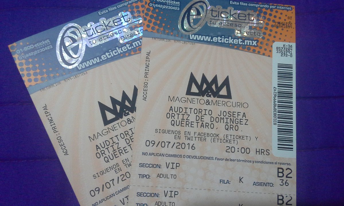 Gabyrh22's tweet photo. Boletos listos @MagnetoMercurio @alex_magneto @ALANMAGNETO @Ponchobaca @eliaschiprut @ELIASCERVANTES https://t.co/41V1OVYWAi