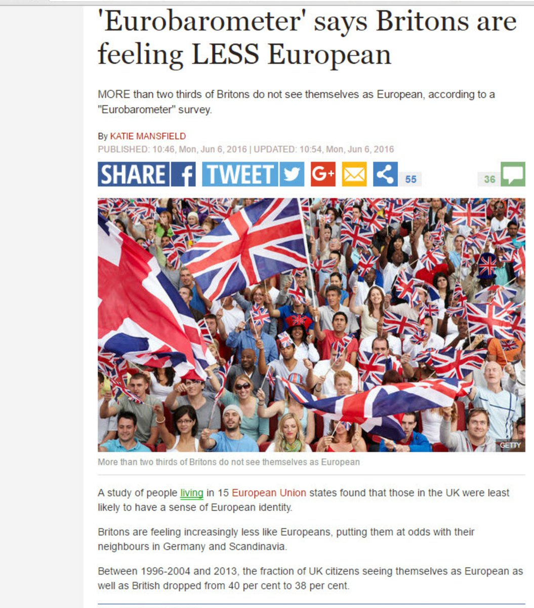 GeorgeMorina's tweet photo. https://t.co/46WWKZ1KzA 'Eurobarometer' says Britons are feeling LESS #European? #LeaveEU #Brexit or #StrongerIn #EU https://t.co/IfqIPYhIg1