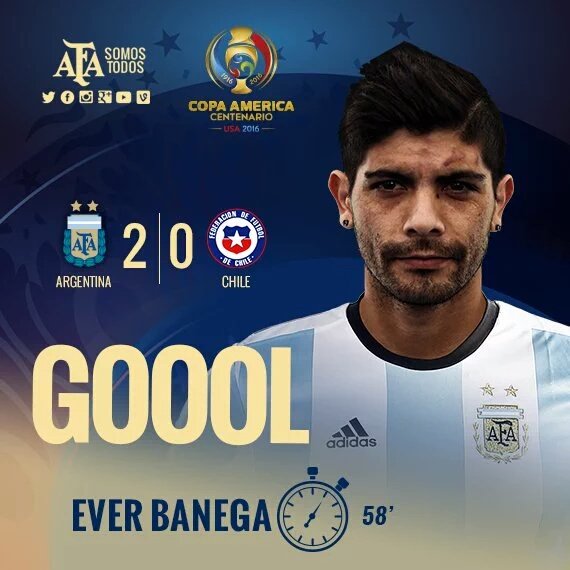 COPAMERICA100's tweet photo. Termino el partido.
ARGENTINA 2-1 CHILE https://t.co/1KvbetYnIX