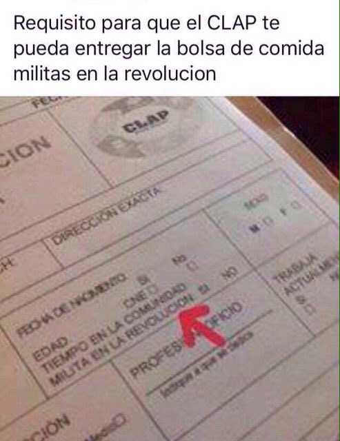 TachiraFuerte's tweet photo. Ojo; si la planilla del CLAP le pregunta esto, sepa que es ilegal. Tómele foto y difunda. #MañanaTodosALasCalles https://t.co/ZulE1wRTwf