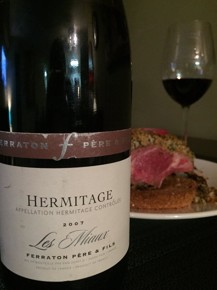 This was so great with NZ Lamb. Big,bold and balanced. #wine#rhone##Hermitage#Ferraton