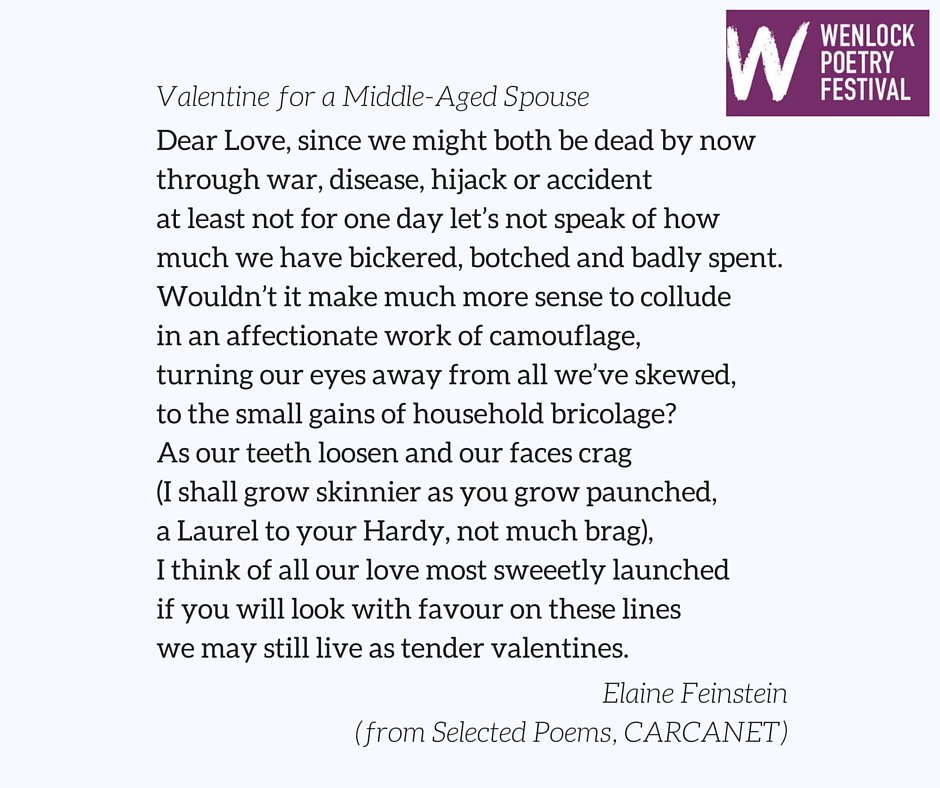 The Fox Inn displayed Elaine Feinstein's sonnet throughout the #WenlockPoetry weekend!