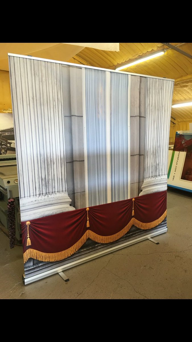 2m wide Photobooth back drop roller banner