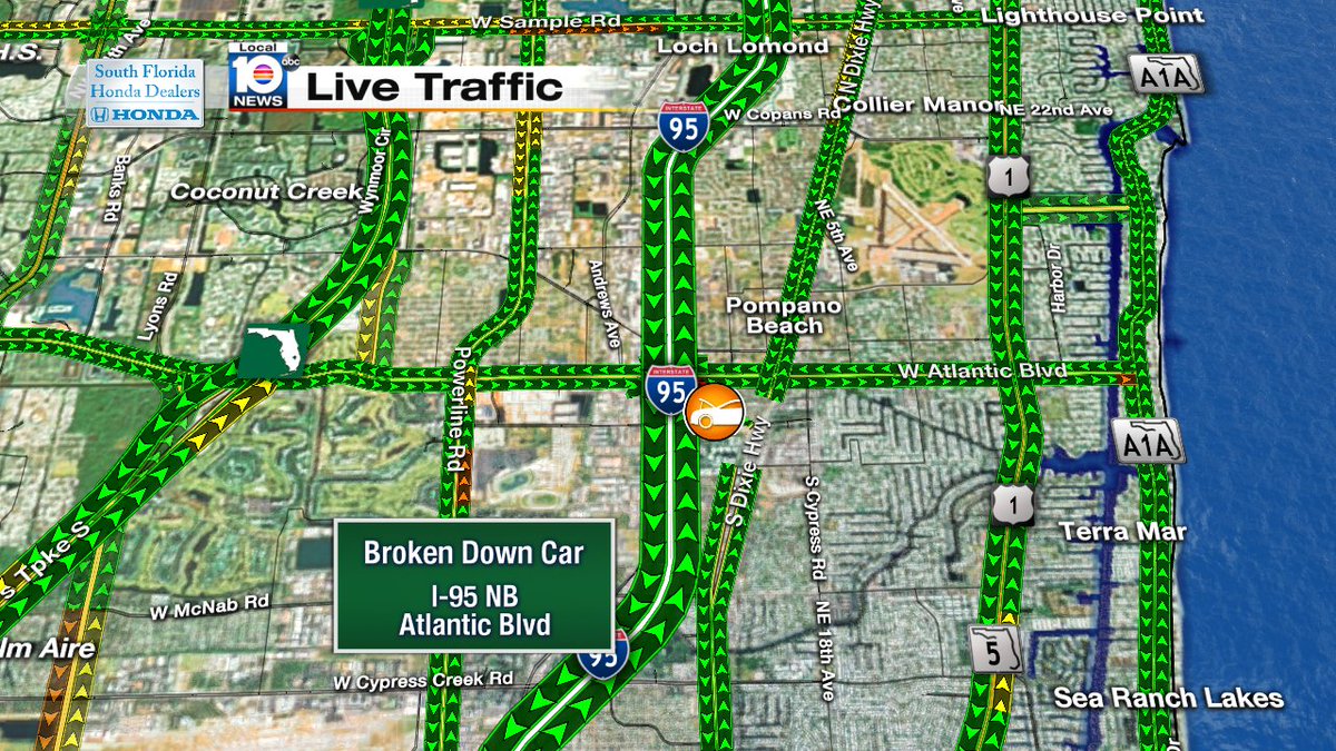 Broken down car on I-95 NB & Atlantic Blvd #TRAFFIC https://t.co/9mCe57c9z8