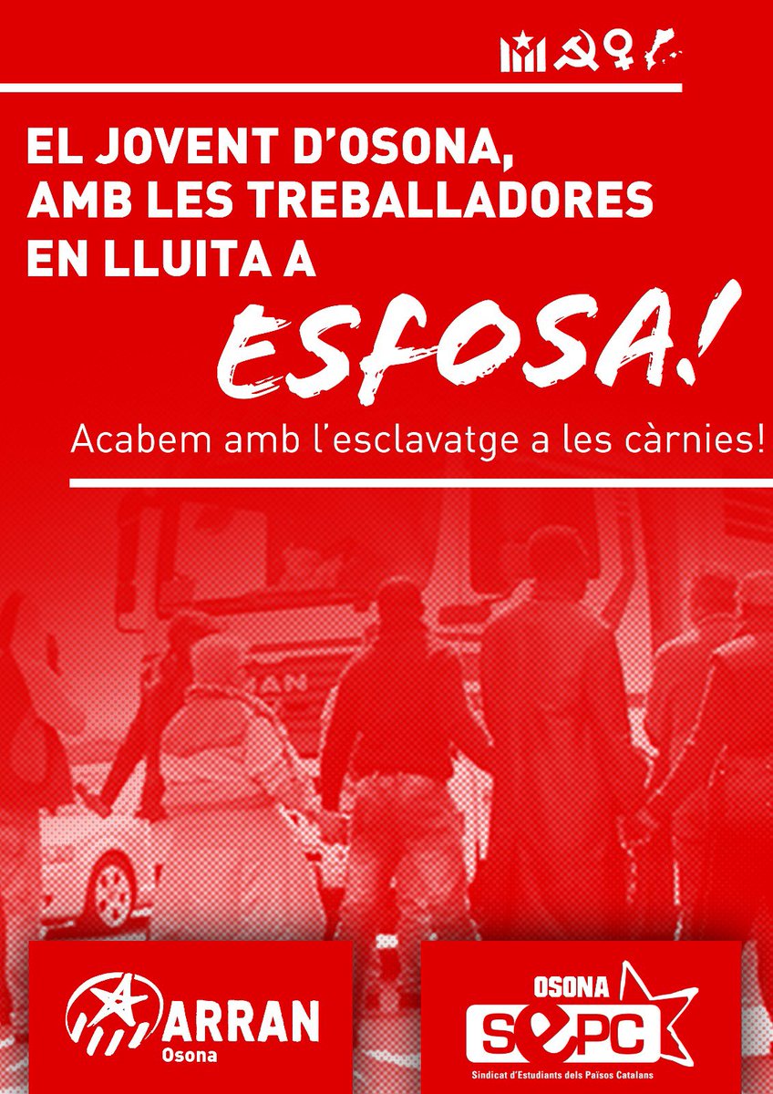 El jovent osonenc amb les treballadores de @vaga_esfosa