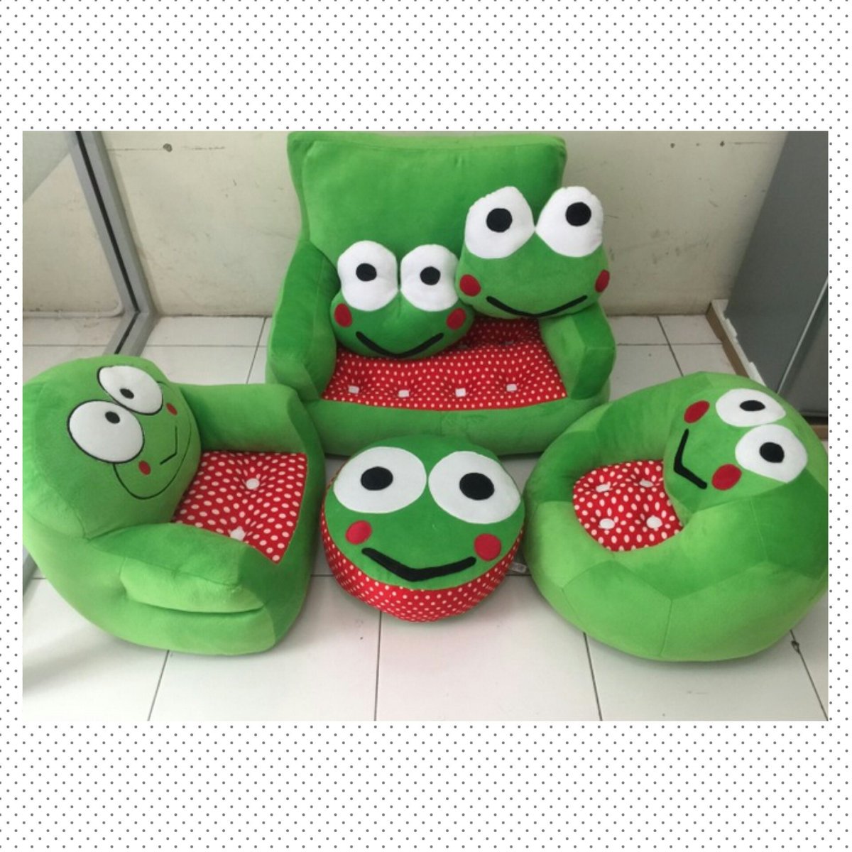 jjkarpet's tweet image. sofa set Keropi 
bahan velboa dan isi sillicon
620rb

Info Lengkap lainnya bbm:5F9D5B9E Line: jjkarpet

#sofaanak