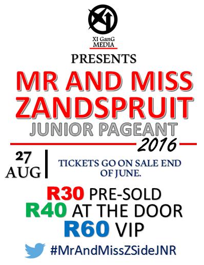 XIGanGMedia's tweet photo. More details to follow! Tickets go on sale end of June. #MrAndMissZSideJNR 2016 https://t.co/4FgDAEQaT0