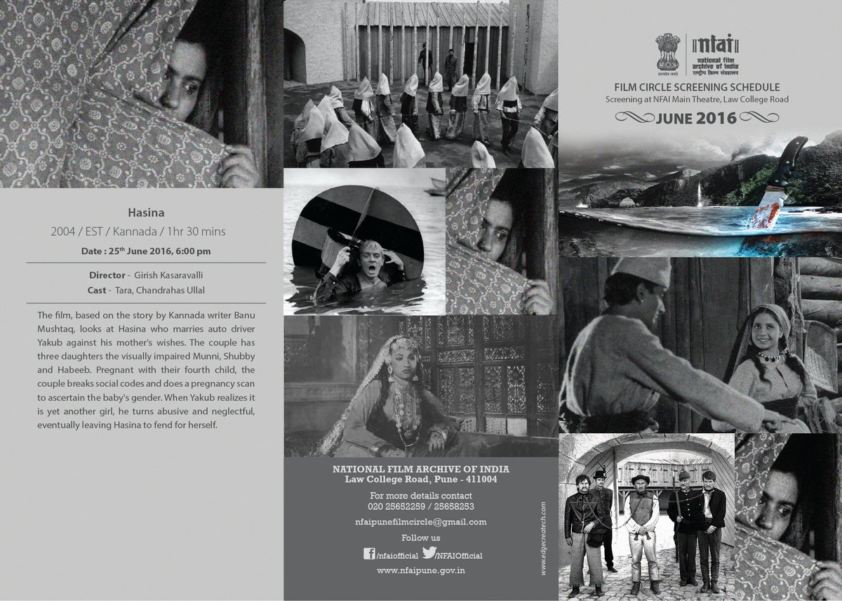 NFAIOfficial's tweet photo. #June movie schedule for #FilmCircle members is out! We're showcasing Polish,Hungarian & Kannada films @ #NFAI #Pune https://t.co/bKOA9WoLw9