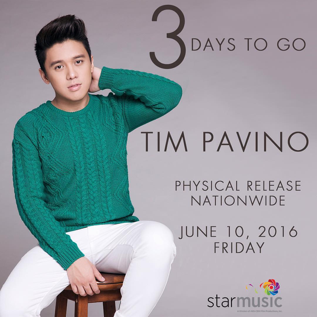 TimPavino's tweet photo. 3 days to go! Watch out for the physical release of Tim Pavino's album on June 10! #TimPavino https://t.co/aP4vywRYmv
