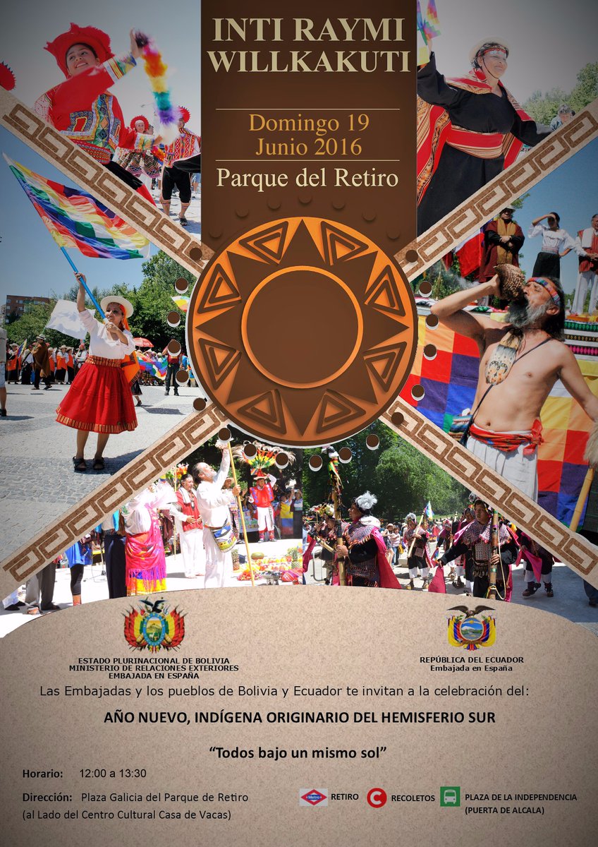 Acompáñanos en la celebración #IntiRaymi  fiesta del sol en idioma quechua,o #Willkakuti,retorno del sol en aymará