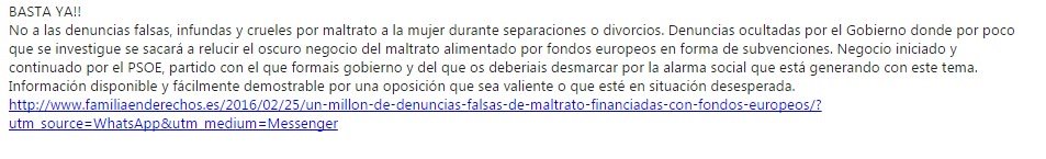hagamosjustici2's tweet photo. @manoslimpias1 BASTA YA. No a las denuncias falsas e infundas por maltrato durante separaciones/divorcios. https://t.co/aab4NMzl5o