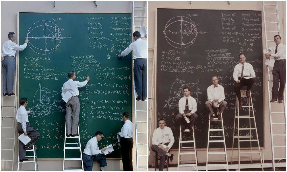 高性能なパソコンが普及する以前のNASAの科学者たち
(1961年撮影)