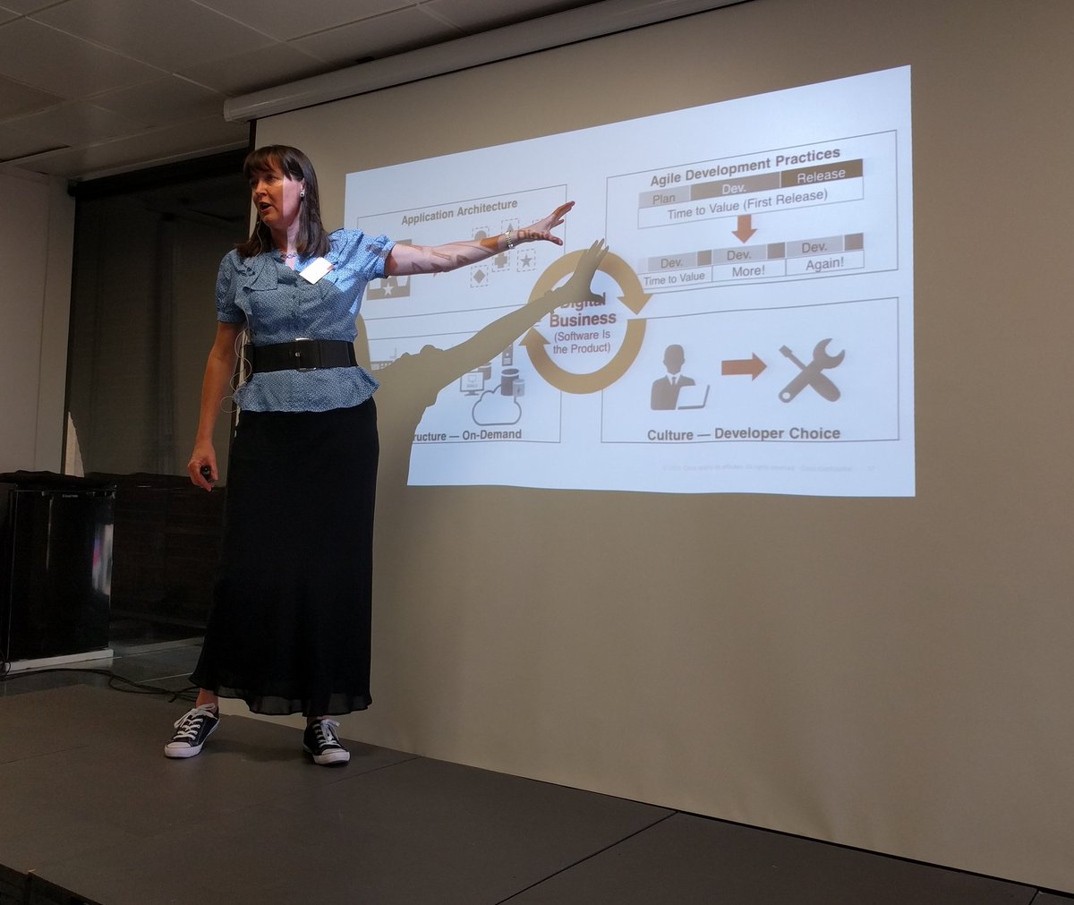 alkarp's tweet photo. @draliv, @CiscoUKI CTO's spoken about future evolution at #devnetexpress https://t.co/8YRsbqTBeL