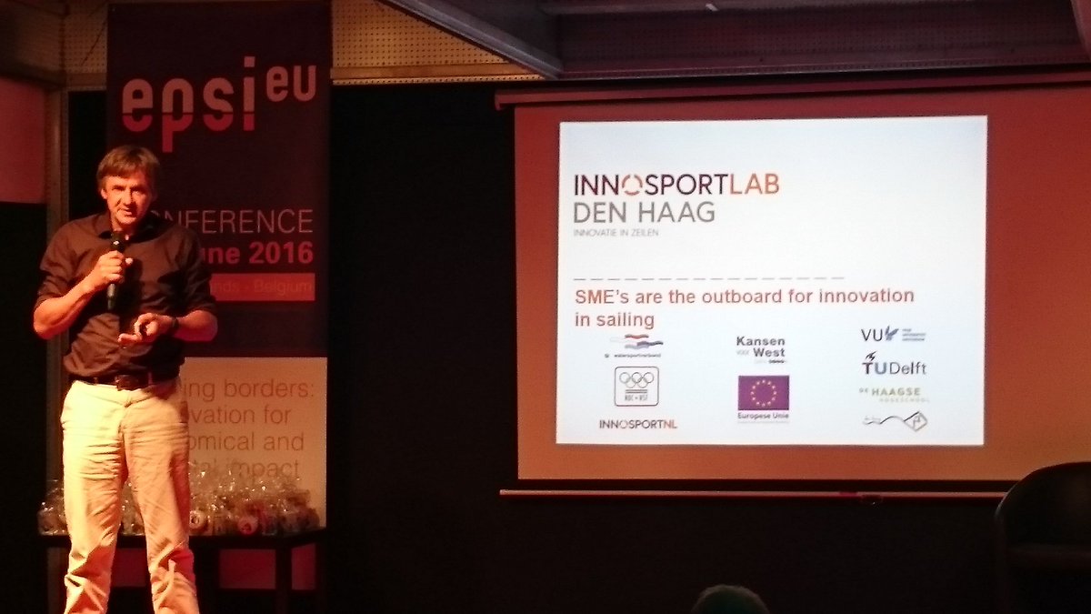 SportsandTechno's tweet photo. @CeesvanBladel from @ISLDenHaag about #SportFieldLabs as #breedingplace for #innovation & #businesscreation #EPSI16 https://t.co/UZGq72n0yQ