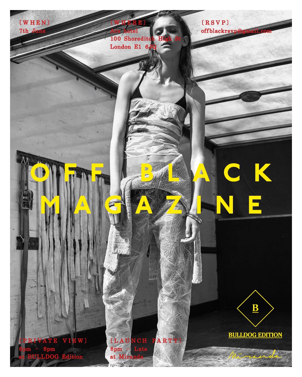 Offblackmag's tweet image. Tonight is the night! Make sure to come down to @acehotel @miranda_ldn for the launch of the new issue...