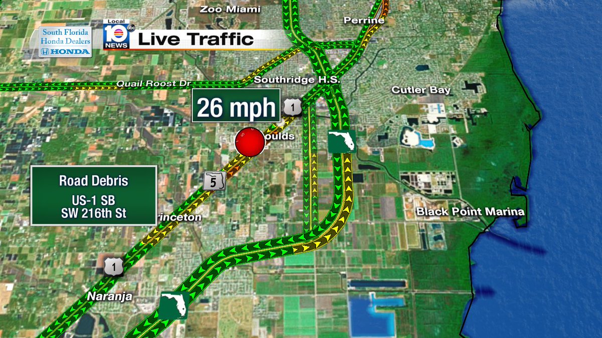 Road debris on US-1 SB and SW 216th St #TRAFFIC #MIAMI https://t.co/7acB3ziWAi