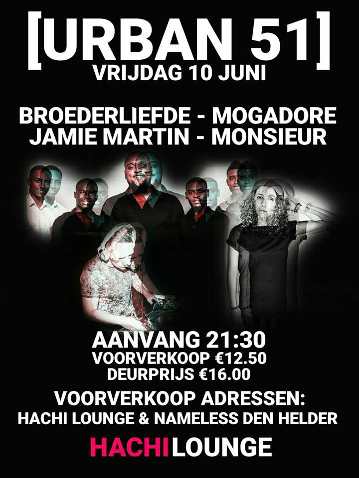 Vrijdag 10 Juni zijn de mannen van <a href="/Broederliefde/">Broederliefde</a> in Hachi Lounge Helder #hwpo2