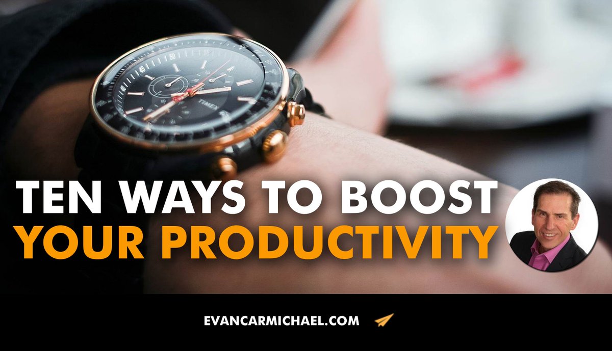 ECWorkLife's tweet image. TEN WAYS TO BOOST YOUR PRODUCTIVITY by: Stephen Goldberg
evancarmichael.com/library/stephe…