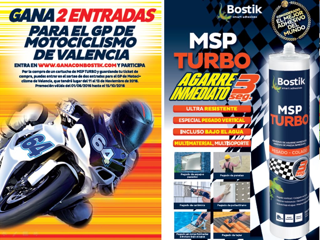 BostikSpain's tweet photo. Otro año regalando entradas para el Moto GP de Valencia.
Participa  https://t.co/McECagWV1g
#bostik #MotoGP #turbo https://t.co/gHDa6e9941