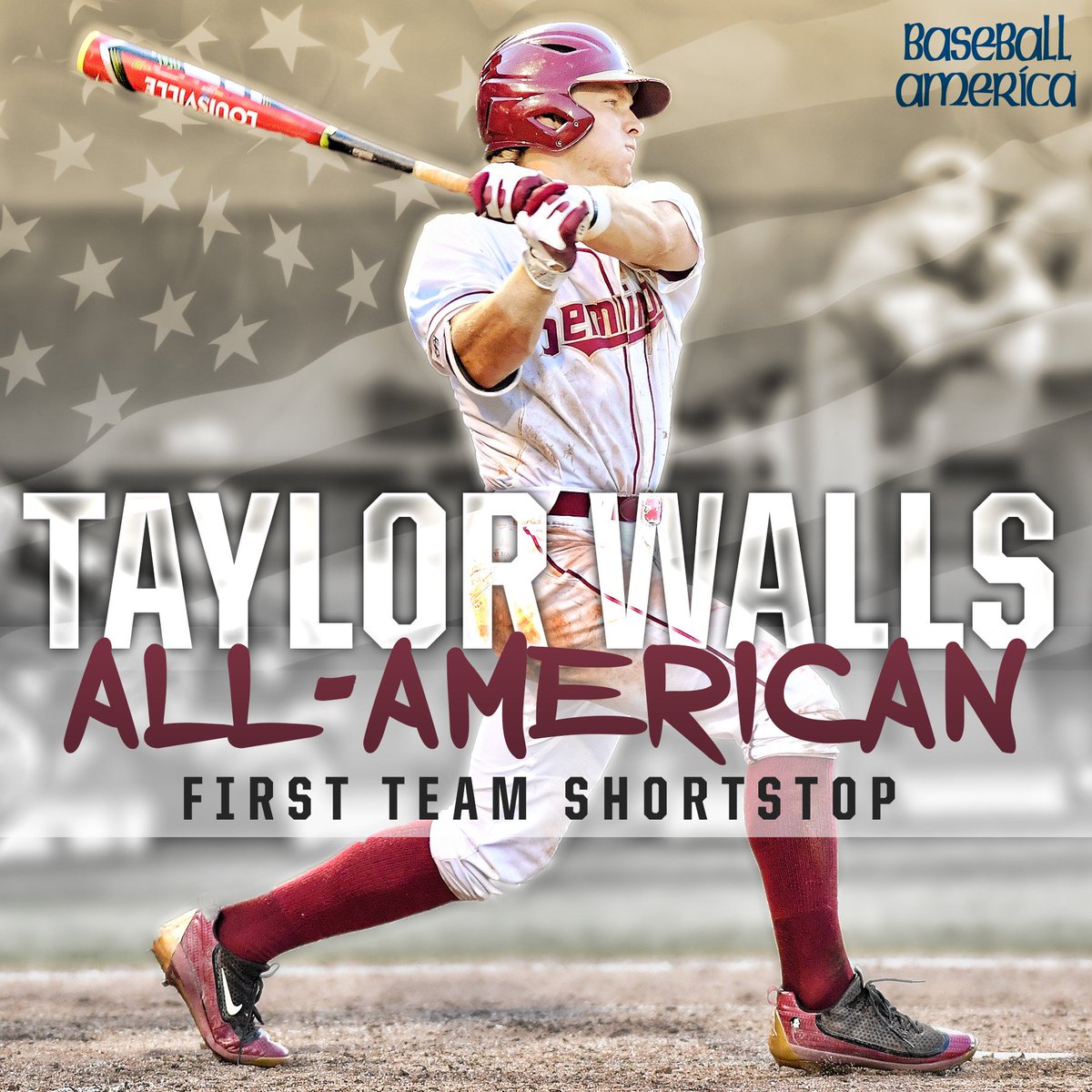 FSUBaseball's tweet photo. Congrats, Taylor!
Walls becomes the 3rd FSU shortstop to receive 1st team honors (Stephen Cardullo & Dick Howser) https://t.co/Kyb6d1yzAa