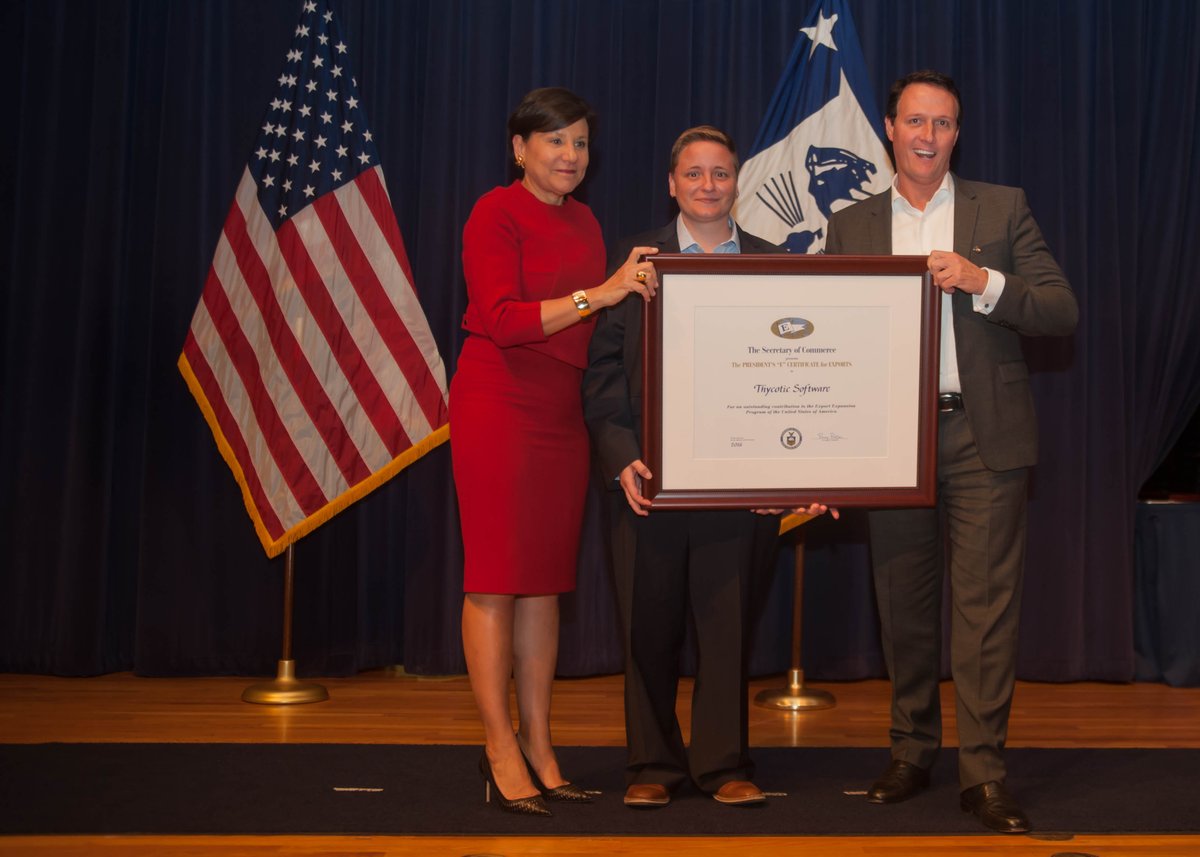 SmallBizDC's tweet photo. CONGRATS to #ExportDC biz @Thycotic on President’s E Award from @CommerceGov Secretary @PennyPritzker! #SmallBizDC https://t.co/UbT4aFxlWP