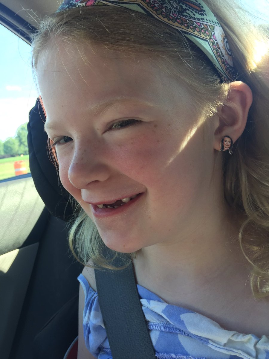 gracespower's tweet photo. My girl celebrating NJ Primary Day with @HillaryClinton earrings! #NJForHillary #ImWithHer #hillary2016 @HFA https://t.co/KdZ8F9XdV2