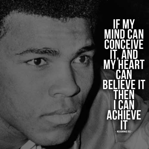 #InspirationalTuesday! Today's quote comes from the late Muhammad Ali, he was a great inspiration to us all!