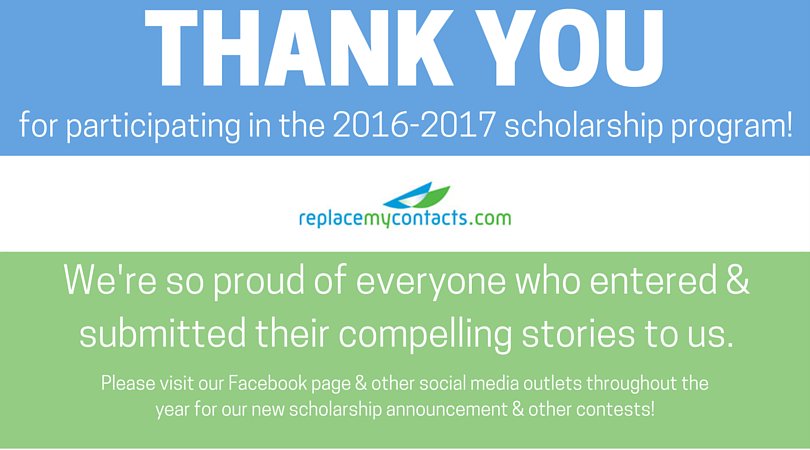 Contacts4You's tweet photo. Congratulations Ashley Klimczk on Winning the 2016-17 ReplaceMyContacts Scholarship Contest! https://t.co/MctByysvhz https://t.co/lcQ4g2ecC9
