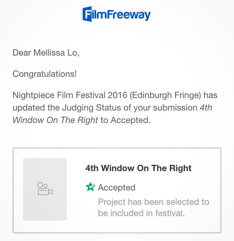 BlueMidgetFilms's tweet image. We've been selected for @nightpiecefilms festival 2016! The film screens in Aug, part of @edfringe! Well done team!!
