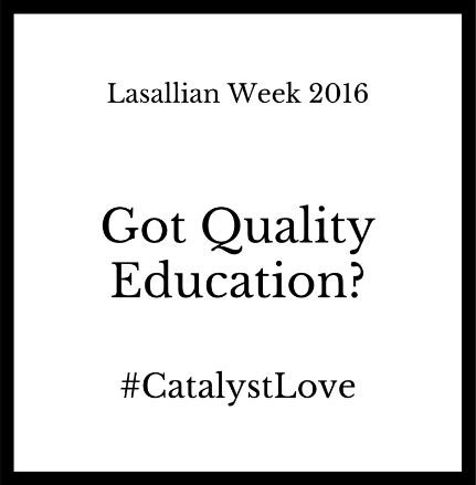 CatalystLove's tweet photo. Yes we do! #LasallianWeek2016 https://t.co/iZn7QPi7Wv