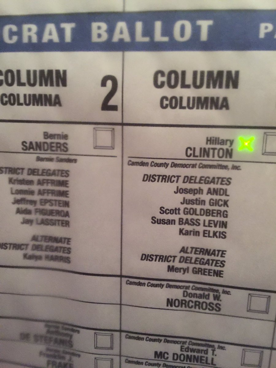stedambs's tweet photo. Just made it official - #ImWithHer #HillaryClinton #HillaryNJ https://t.co/RnByF5ytT3
