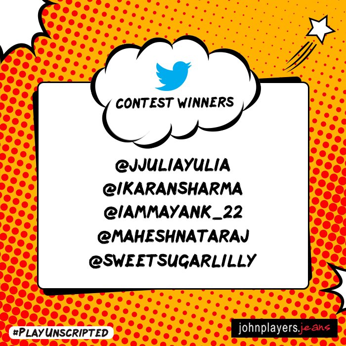 JohnPlayers_JP's tweet photo. The wait is over! Here’s the final list of the winners who’ve decoded fashion, just the right way! #PlayUnscripted https://t.co/yXpA40hEPi